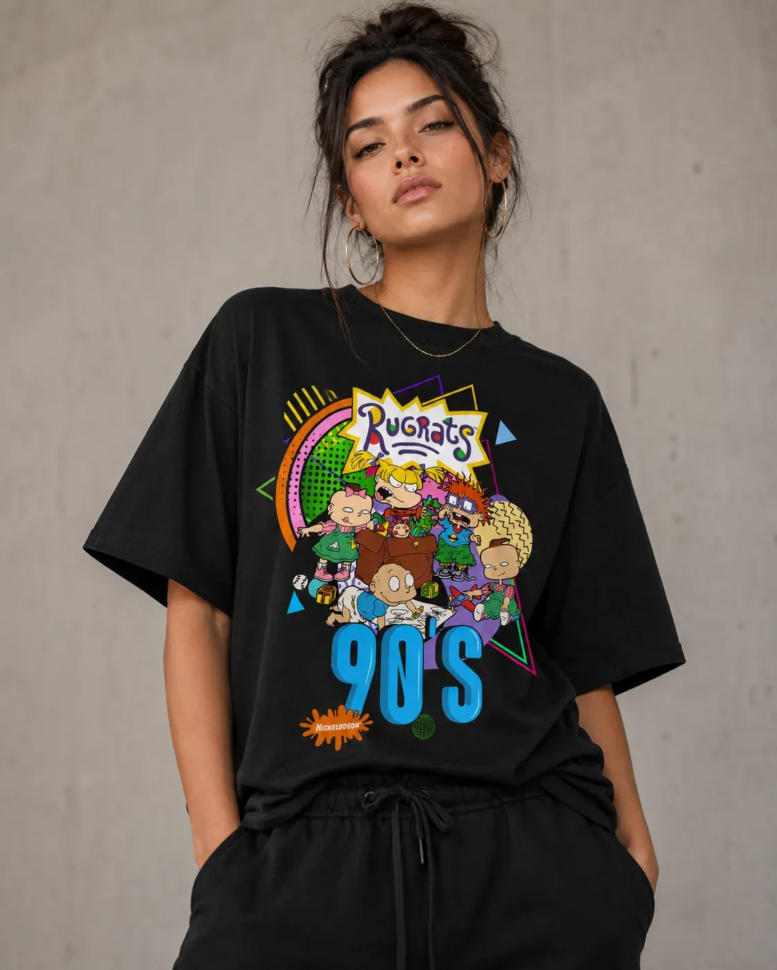 Retro Smile Black Tee