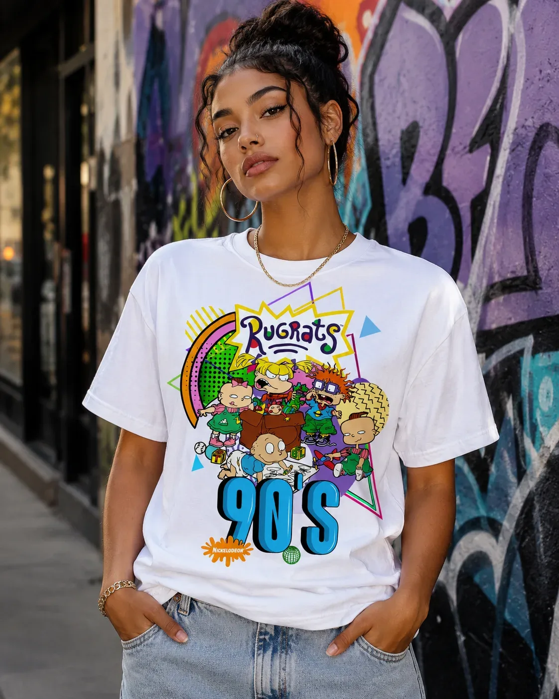 Retro Smile Black Tee
